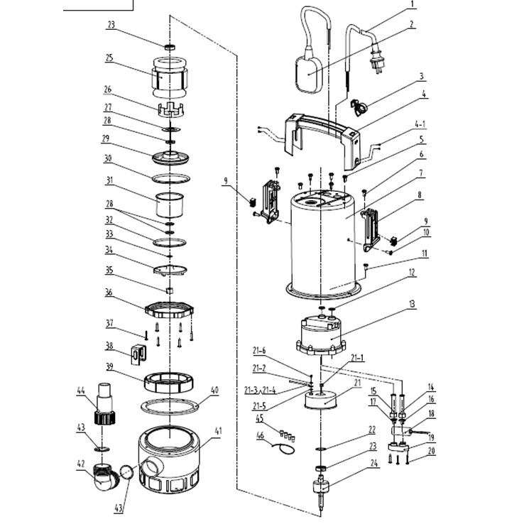 Насос дренажный НПГ-Т3-550-С